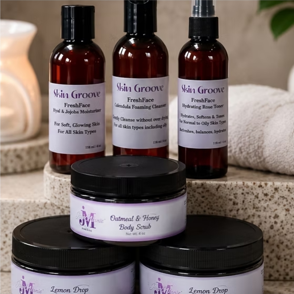 Jean Marie Wax and Spa skincare and body care collection